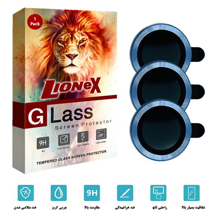 محافظ لنز دوربین لایونکس مدل RING-LENS مناسب برای گوشی موبایل اپل iPhone 14 Pro