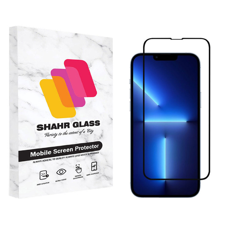 محافظ صفحه نمایش شهر گلس مدل FUL مناسب برای گوشی موبایل اپل iPhone 13 Pro