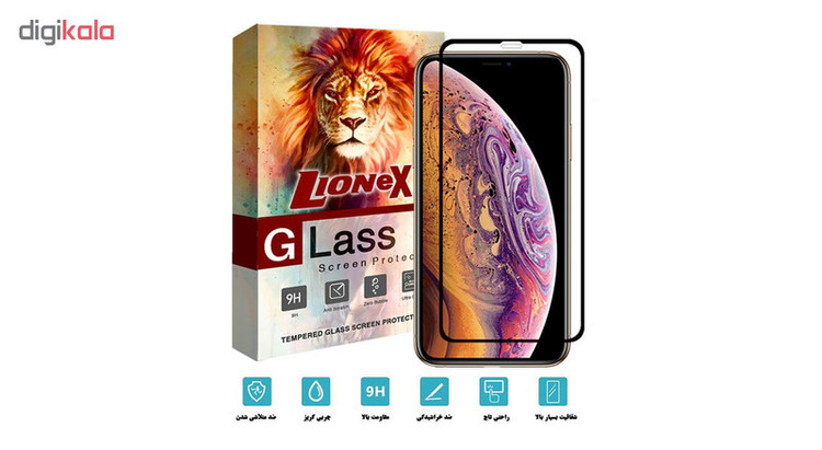 محافظ صفحه نمایش 5D لایونکس مدل CRM مناسب برای گوشی موبایل اپل iPhone X