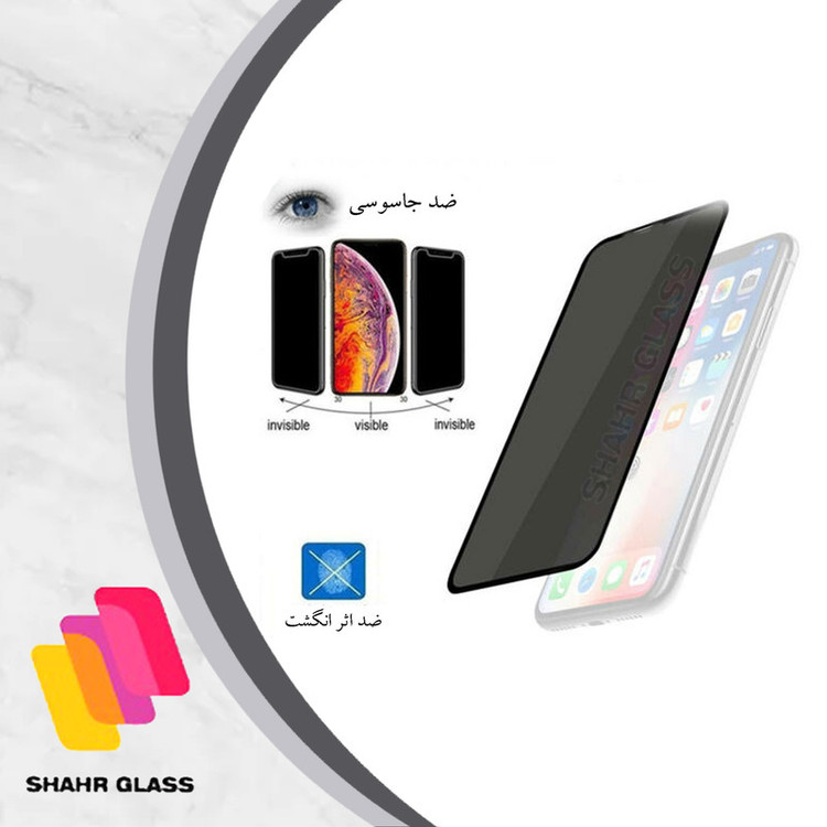 محافظ صفحه نمایش سرامیکی حریم شخصی شهر گلس مدل PRCSR مناسب برای گوشی موبایل اپل iPhone 13 mini
