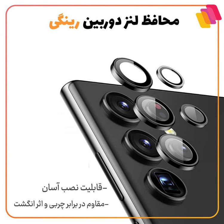 محافظ لنز دوربین شهر گلس مدل RINIPSH مناسب برای گوشی موبایل اپل iPhone 15 Pro Max