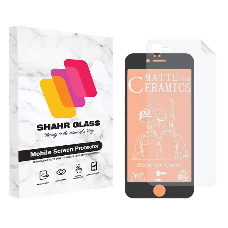 محافظ صفحه نمایش مات شهر گلس مدل 2CMN مناسب برای گوشی موبایل اپل iPhone 6s به همراه محافظ پشت گوشی