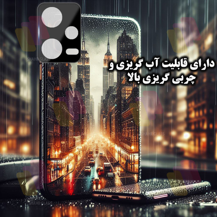 محافظ لنز دوربین شهر گلس مدل LENSFSH مناسب برای گوشی موبایل شیائومی Redmi Note 12 5G / Poco X5