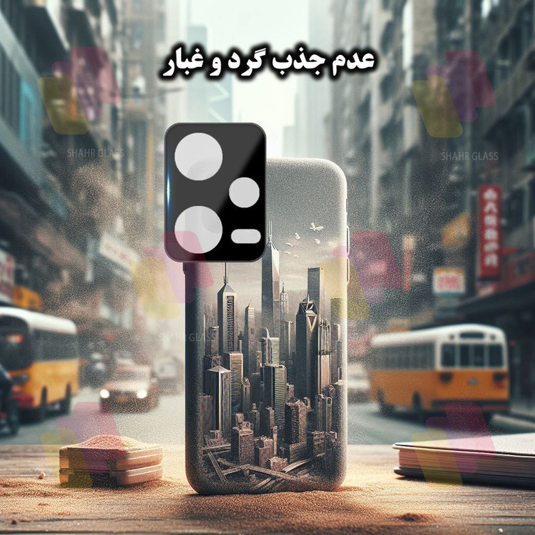 محافظ لنز دوربین شهر گلس مدل LENSFSH مناسب برای گوشی موبایل شیائومی Redmi Note 12 5G / Poco X5