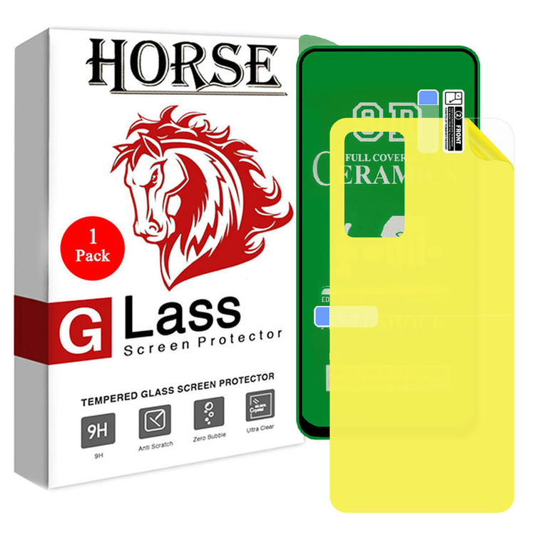 محافظ صفحه نمایش هورس مدل 2CRN مناسب برای گوشی موبایل شیائومی Redmi Note 11 Pro 4G به همراه محافظ پشت گوشی