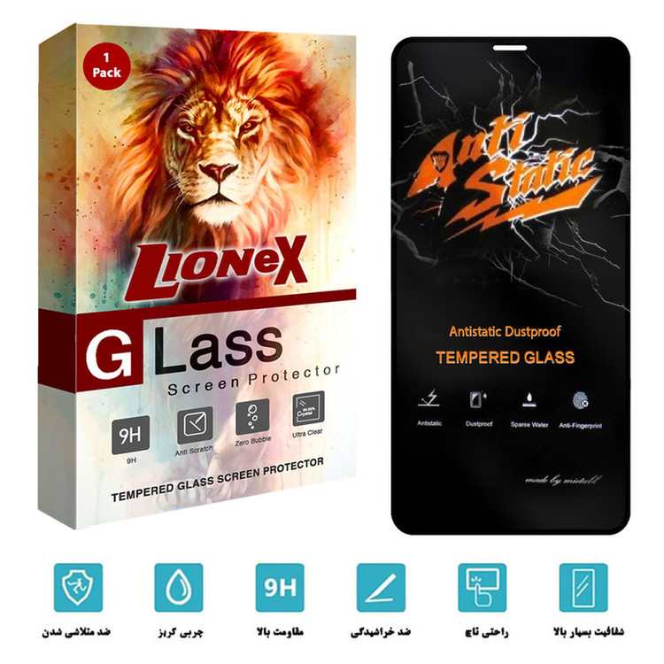 محافظ صفحه نمایش لایونکس مدل AntiStatic-MTB مناسب برای گوشی موبایل اپل iPhone XS Max / 11 Pro Max