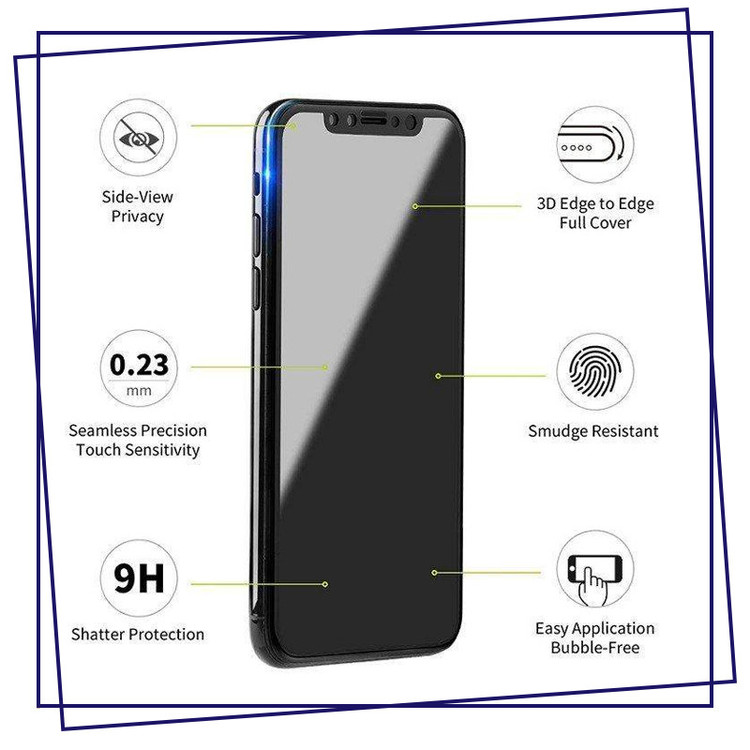 محافظ صفحه نمایش حریم شخصی شهر گلس مدل CRP مناسب برای گوشی موبایل اپل iPhone 14