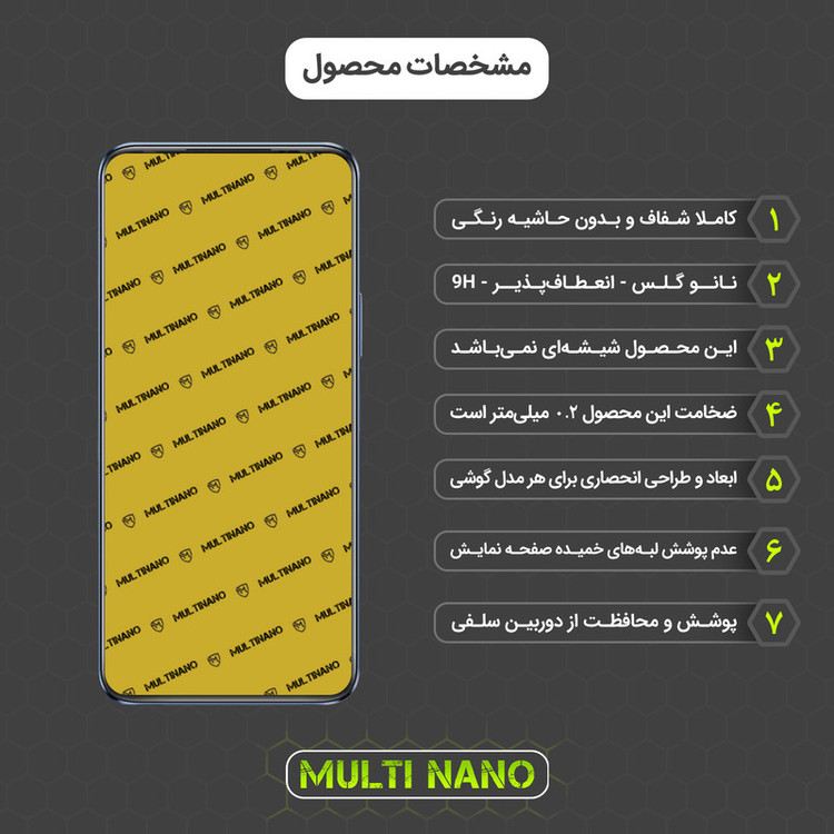 محافظ صفحه نمایش مولتی نانو مدل X-S1N مناسب برای گوشی موبایل اینفینیکس Hot 20 4G