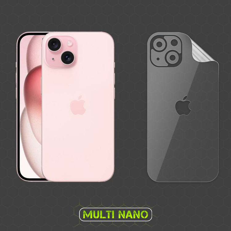 محافظ صفحه نمایش مولتی نانو مدل X-SFT مناسب برای گوشی موبایل اپل iPhone 15 به همراه محافظ پشت