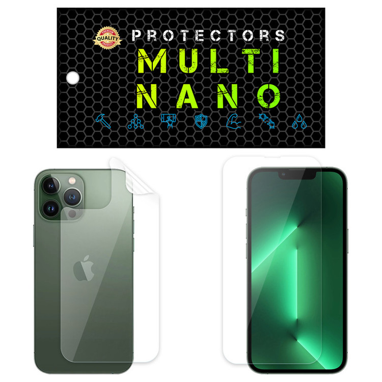 محافظ صفحه نمایش مولتی نانو مدل X-SFT مناسب برای گوشی موبایل اپل iPhone 13 Pro Max به همراه محافظ پشت