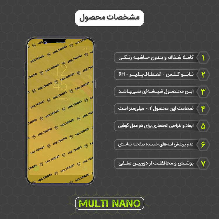 محافظ صفحه نمایش مولتی نانو مدل X-SFM مناسب برای گوشی موبایل سامسونگ Galaxy A6 Plus 2018 به همراه برچسب پوششی