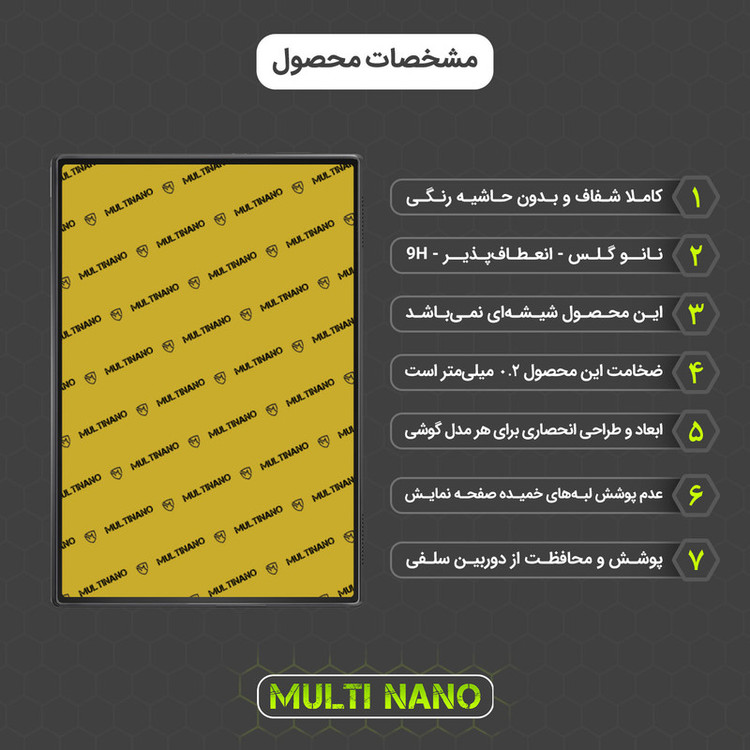 محافظ صفحه نمایش مولتی نانو مدل X-S1N مناسب برای تبلت لنوو Tab E10 / TB-X104