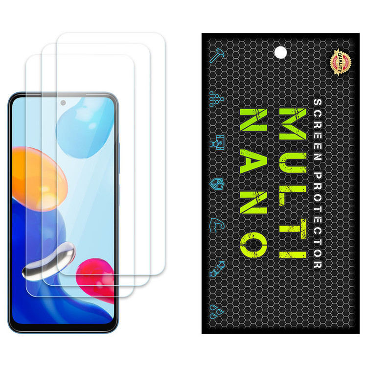 محافظ صفحه نمایش مولتی نانو مدل X-S3N مناسب برای گوشی موبایل شیائومی Redmi Note 11 4G بسته سه عددی