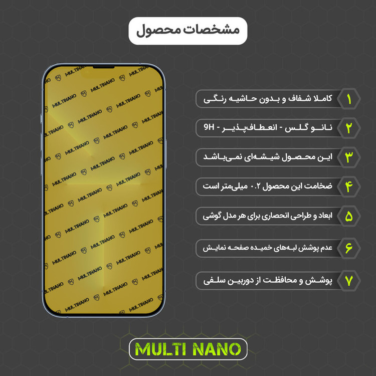 محافظ صفحه نمایش مولتی نانو مدل X-SFM مناسب برای گوشی موبایل اپل iPhone 13 Pro به همراه برچسب پوششی