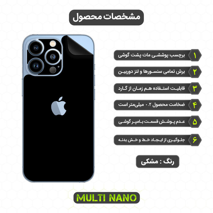 محافظ صفحه نمایش مولتی نانو مدل X-SFM مناسب برای گوشی موبایل اپل iPhone 13 Pro به همراه برچسب پوششی
