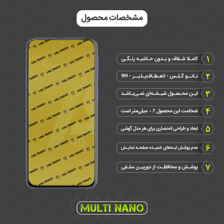 محافظ صفحه نمایش مولتی نانو مدل X-SFL مناسب برای گوشی موبایل سامسونگ Galaxy A40 به همراه برچسب پوششی