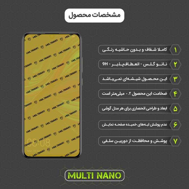 محافظ صفحه نمایش مولتی نانو مدل X-SFM مناسب برای گوشی موبایل هوآوی P Smart 2019 به همراه برچسب پوششی