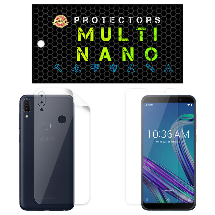 محافظ صفحه نمایش مولتی نانو مدل X-SFT مناسب برای گوشی موبایل ایسوس Zenfone Max Pro M1 / ZB601KL / ZB602KL به همراه محافظ پشت