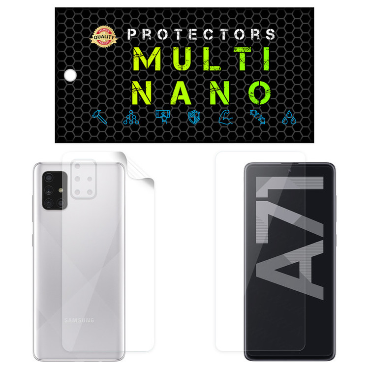 محافظ صفحه نمایش مولتی نانو مدل X-SFT مناسب برای گوشی موبایل سامسونگ Galaxy A71 به همراه محافظ پشت