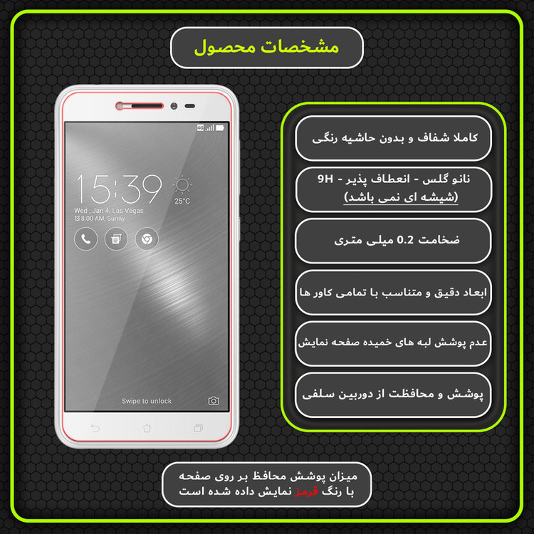 محافظ صفحه نمایش مولتی نانو مدل X-S1N مناسب برای گوشی موبایل ایسوس Zenfone Live / ZB501KL