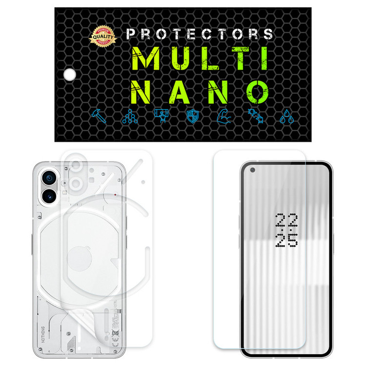 محافظ صفحه نمایش مولتی نانو مدل X-SFT مناسب برای گوشی موبایل ناتینگ Phone 1 به همراه محافظ پشت