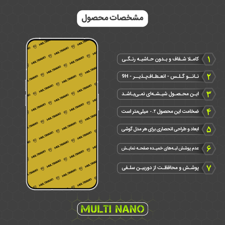 محافظ صفحه نمایش مولتی نانو مدل X-SFT مناسب برای گوشی موبایل ناتینگ Phone 1 به همراه محافظ پشت