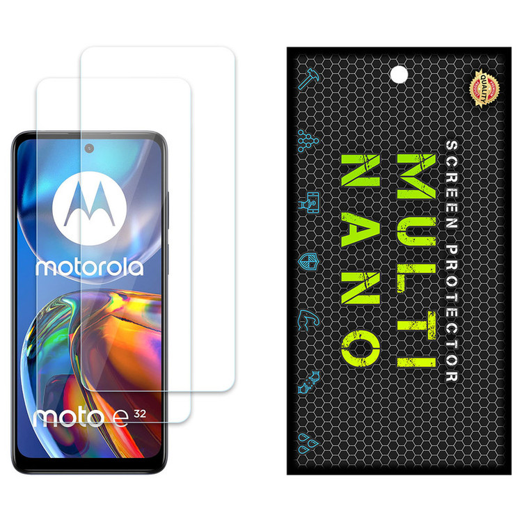 محافظ صفحه نمایش مولتی نانو مدل X-S2N مناسب برای گوشی موبایل موتورولا Moto E32 بسته دو عددی
