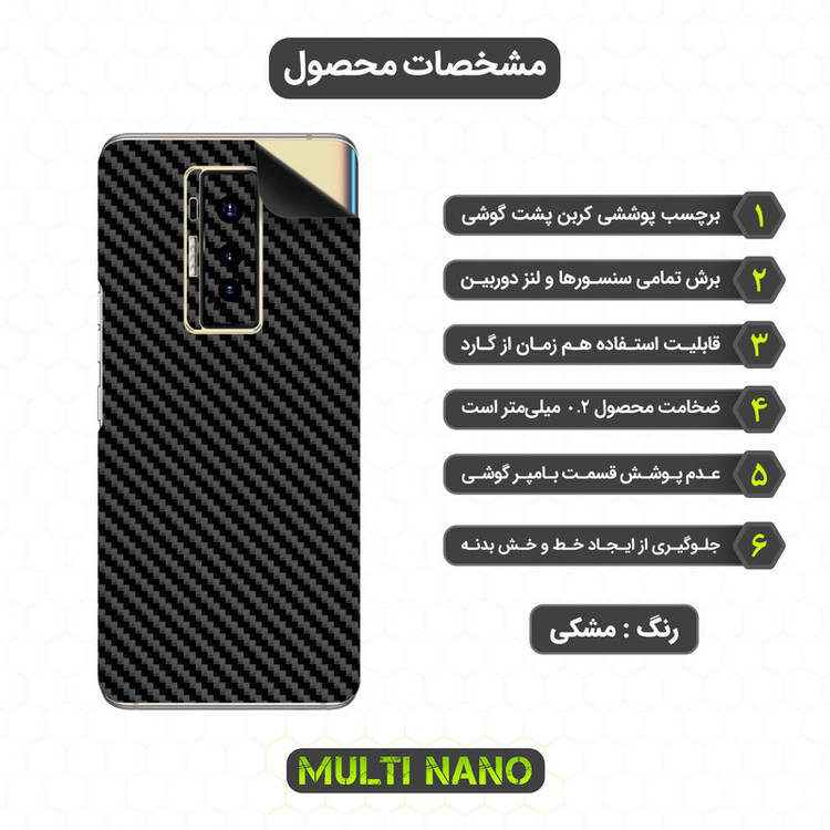برچسب پوششی مولتی نانو مدل X-F1C مناسب برای گوشی موبایل تکنو Phantom X