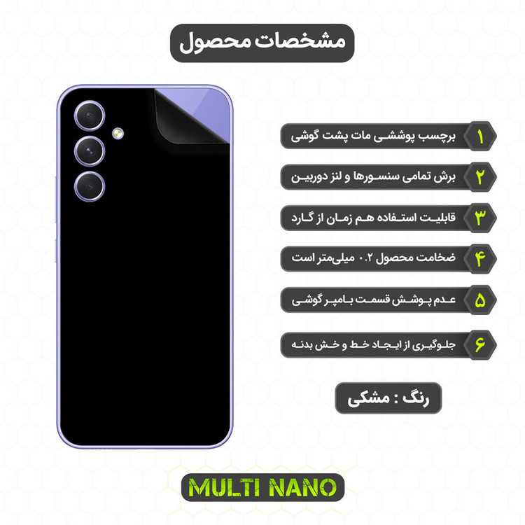 محافظ صفحه نمایش مولتی نانو مدل X-SFM مناسب برای گوشی موبایل سامسونگ Galaxy A54 به همراه برچسب پوششی
