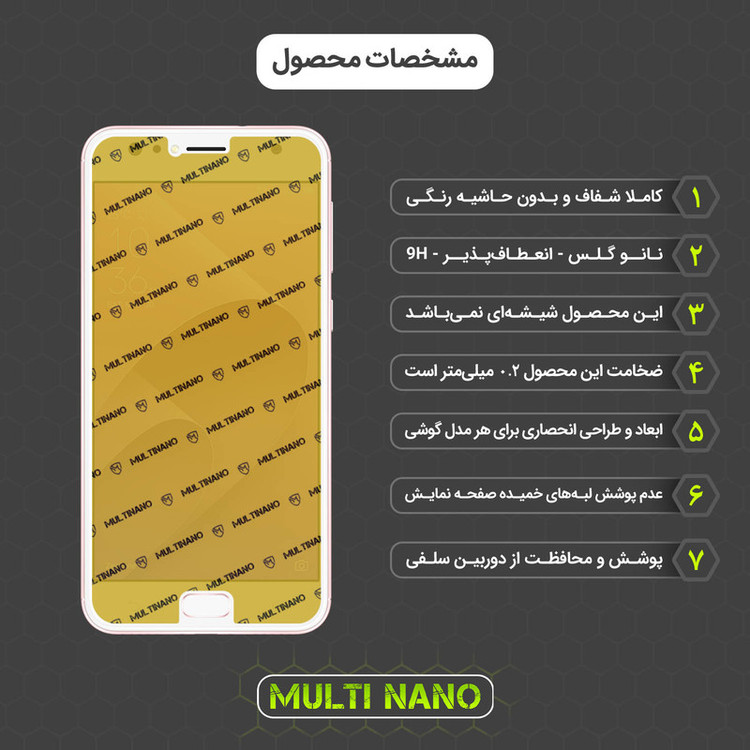 محافظ صفحه نمایش مولتی نانو مدل X-SFG مناسب برای گوشی موبایل ایسوس Zenfone 4 Selfie / ZD553KL / ZB553KL به همراه برچسب پوششی