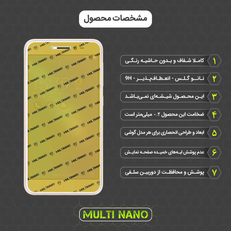 محافظ صفحه نمایش مولتی نانو مدل X-SFT مناسب برای گوشی موبایل ایسوس Zenfone 3 Go به همراه محافظ پشت