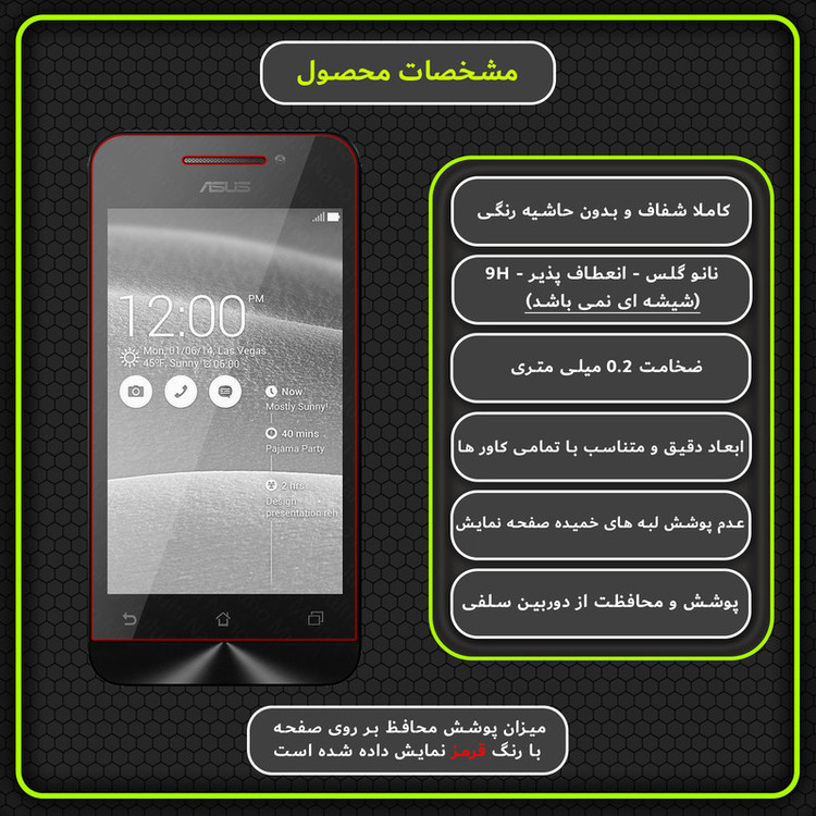 محافظ صفحه نمایش مولتی نانو مدل X-S2N مناسب برای گوشی موبایل ایسوس Zenfone 4 2014 4-inch / A400CG بسته دو عددی