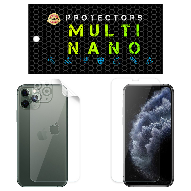 محافظ صفحه نمایش مولتی نانو مدل X-SFT مناسب برای گوشی موبایل اپل iPhone 11 Pro به همراه محافظ پشت