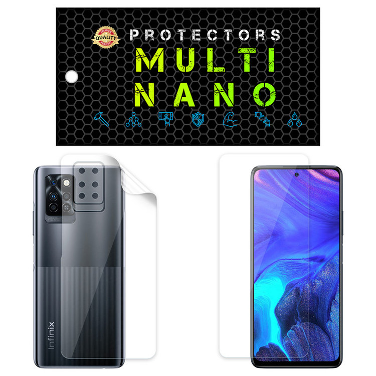 محافظ صفحه نمایش مولتی نانو مدل X-SFT مناسب برای گوشی موبایل انفینیکس Note 10 Pro به همراه محافظ پشت