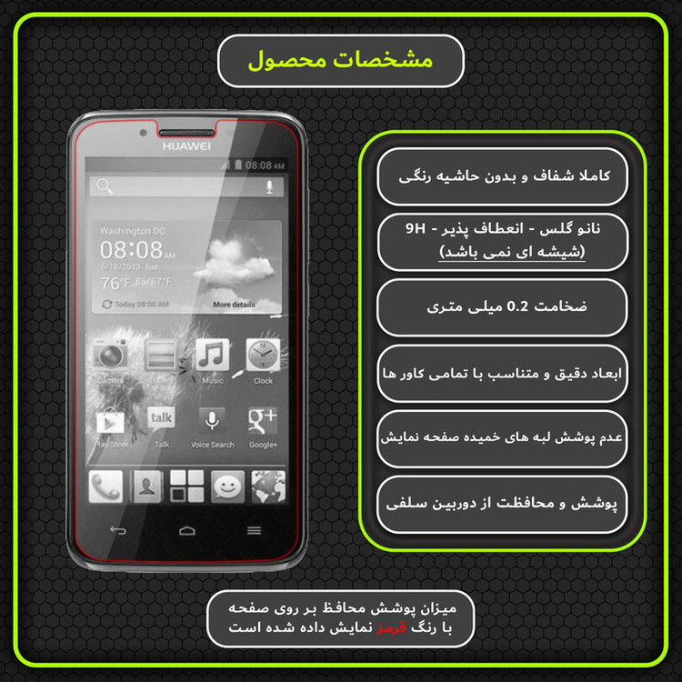 محافظ صفحه نمایش مولتی نانو مدل X-S2N مناسب برای گوشی موبایل هوآوی Ascend Y511 بسته دو عددی