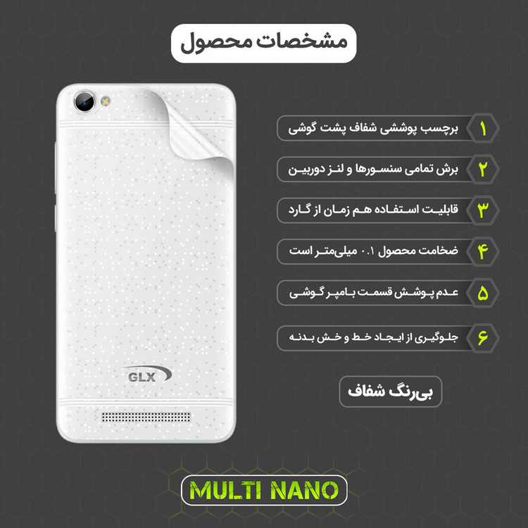 محافظ صفحه نمایش مولتی نانو مدل X-SFT مناسب برای گوشی موبایل جی ال ایکس Taban Plus به همراه محافظ پشت