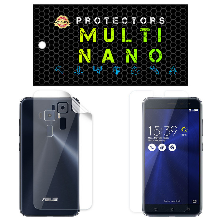 محافظ صفحه نمایش مولتی نانو مدل X-SFT مناسب برای گوشی موبایل ایسوس Zenfone 3 / 5.5 IN / ZE552KL به همراه محافظ پشت
