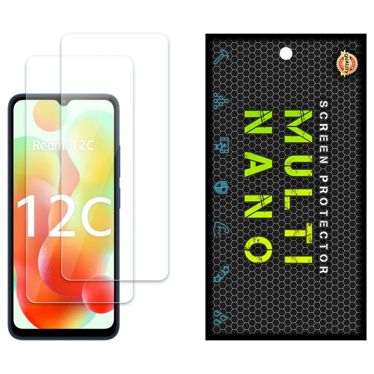 محافظ صفحه نمایش مولتی نانو مدل X-S2N مناسب برای گوشی موبایل شیائومی Redmi 12C بسته دو عددی