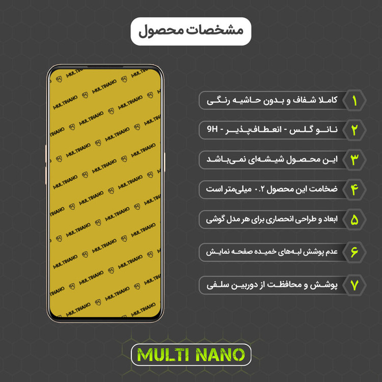 محافظ صفحه نمایش مولتی نانو مدل X-S2N مناسب برای گوشی موبایل اوپو A73 بسته دو عددی