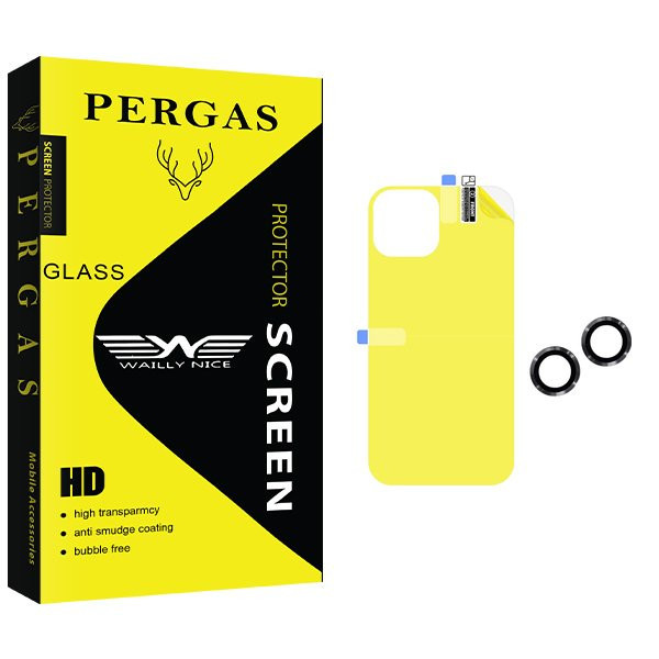محافظ پشت گوشی وایلی نایس مدل Pergas مناسب برای گوشی موبایل اپل iPhone 13 به همراه محافظ لنز گوشی
