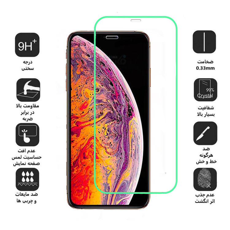 محافظ صفحه نمایش بوف مدل Neon مناسب برای گوشی موبایل اپل Iphone 11 Pro / Iphone X / Iphone XS