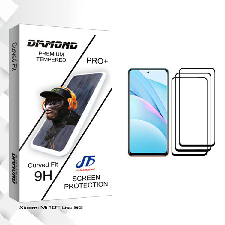 محافظ صفحه نمایش جی اف مدل Diamond glass مناسب برای گوشی موبایل شیائومی Mi 10T Lite 5G بسته سه عددی