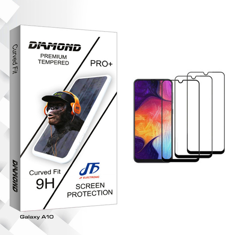 محافظ صفحه نمایش جی اف مدل Diamond glass مناسب برای گوشی موبایل سامسونگ Galaxy A10 بسته سه عددی