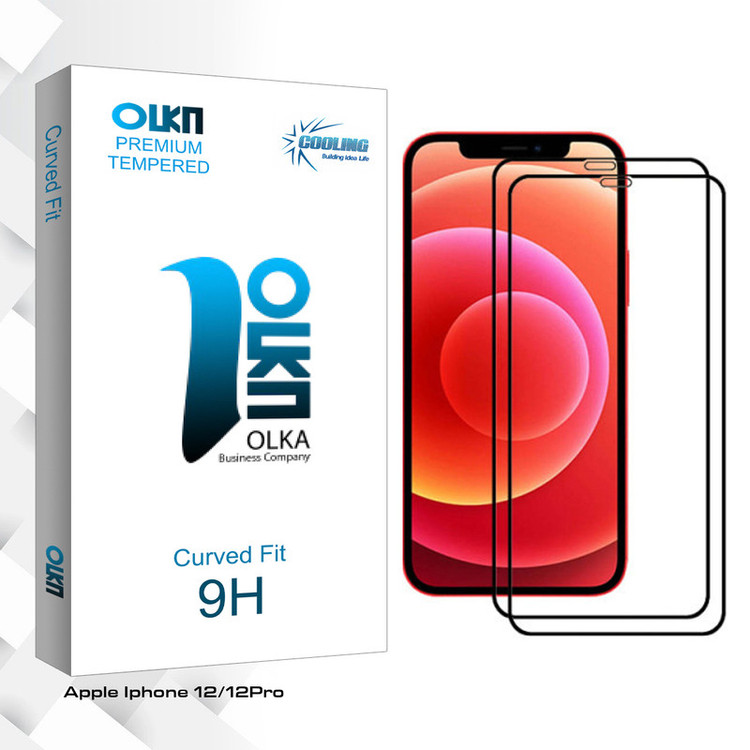 محافظ صفحه نمایش سرامیکی کولینگ مدل Olka glass مناسب برای گوشی موبایل اپل Iphone 12 بسته دو عددی