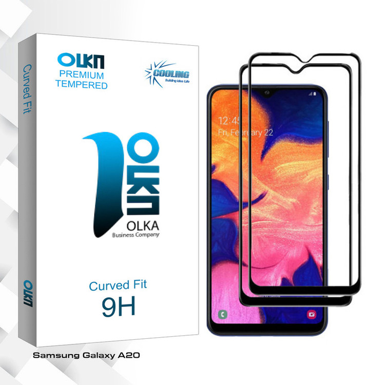 محافظ صفحه نمایش کولینگ مدل Olka glass مناسب برای گوشی موبایل سامسونگ Galaxy A20 بسته دو عددی