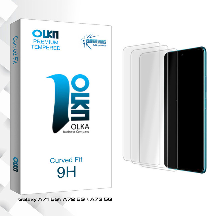 محافظ صفحه نمایش شیشه ای کولینگ مدل Olka Glass MIX مناسب برای گوشی موبایل سامسونگ Galaxy A71 5G / A72 5G / A73 5G بسته سه عددی
