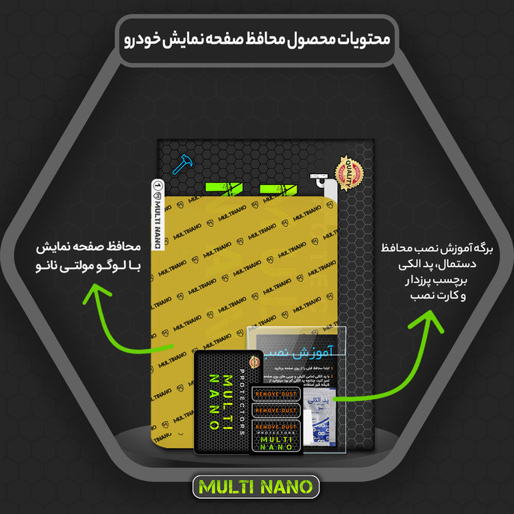 محافظ صفحه نمایش خودرو مولتی نانو مدل X-S2N مناسب برای هایما S7 Plus بسته دو عددی