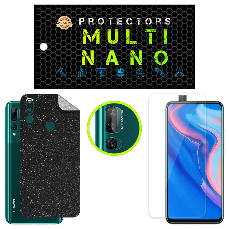 محافظ صفحه نمایش مولتی نانو مدل X-SLFG مناسب برای گوشی موبایل هوآوی Y9 Prime 2019 به همراه برچسب پوششی و محافظ لنز دوربین