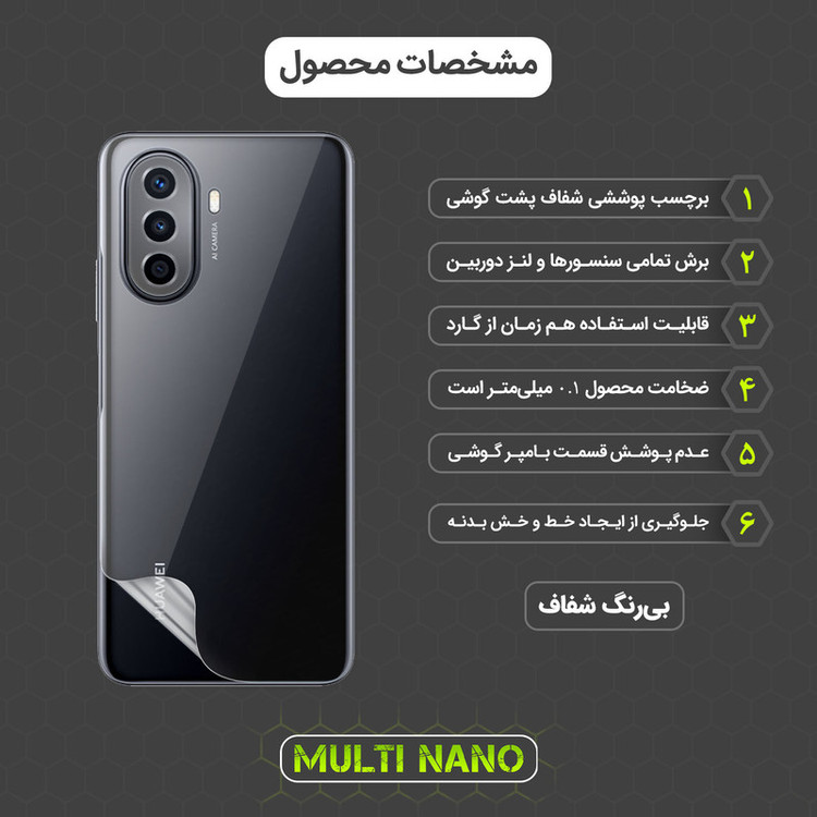 محافظ صفحه نمایش مولتی نانو مدل X-SFT مناسب برای گوشی موبایل هوآوی Y71 به همراه محافظ پشت