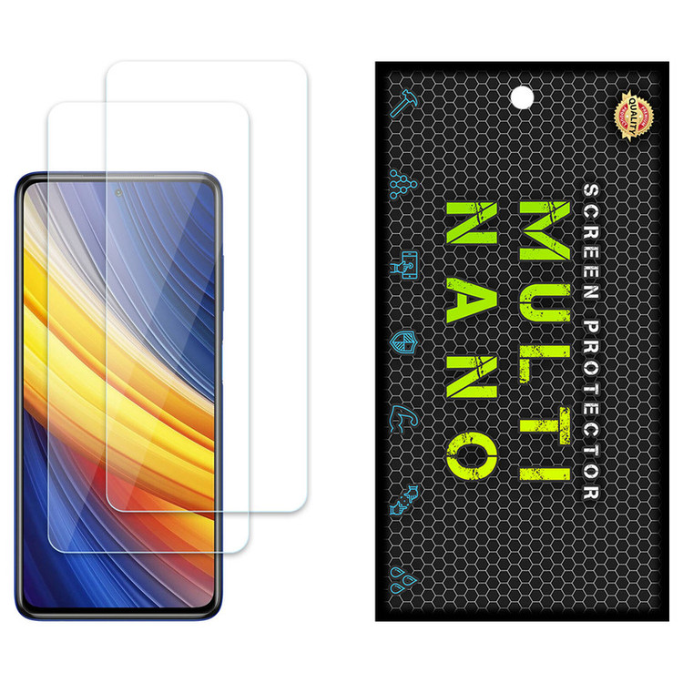 محافظ صفحه نمایش مولتی نانو مدل X-S2N مناسب برای گوشی موبایل شیائومی Poco X3 Pro بسته دو عددی